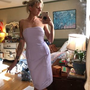 J. Crew Lavender Strapless Dress